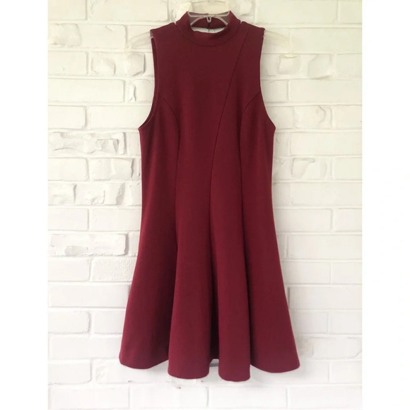 Free People Dresses & Skirts - 🍁Free People Fit-and-Flare Sleeveless Red Dress S